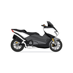 big scooter, maxi scooter with outline graphic © chakawut