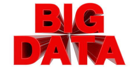 BIG DATA word on white background 3d rendering