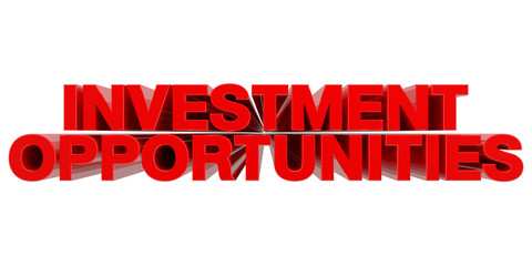 INVESTMENT OPPORTUNITIES word on white background 3d rendering