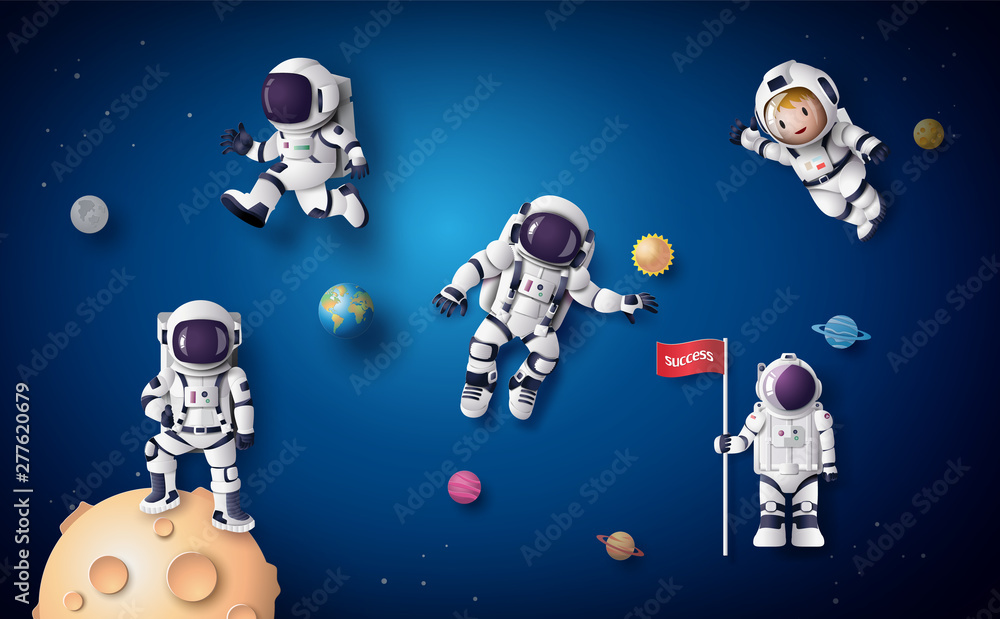 Wall mural astronaut astronaut floating in the stratosphere .