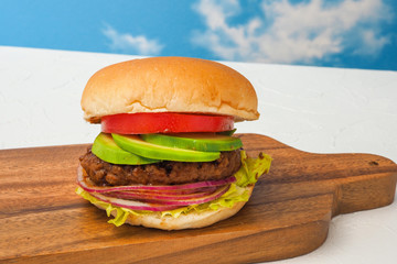 ハンバーガーセット　American fast food hamburger