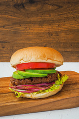 ハンバーガーセット　American fast food hamburger
