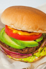 ハンバーガーセット　American fast food hamburger