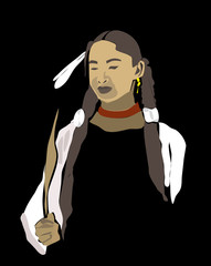 Gad Girl Abstract Outline © Antoinette