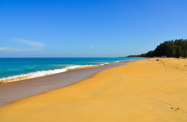 Fototapeta na wymiar Naiyang beach at sunny day on Phuket Island