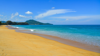Naiyang beach at sunny day on Phuket Island