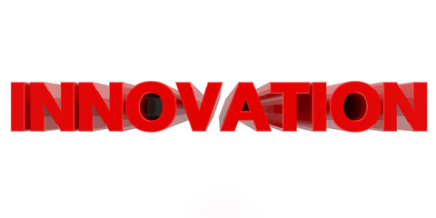 INNOVATION word on white background 3d rendering