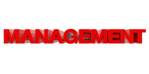 MANAGEMENT word on white background 3d rendering