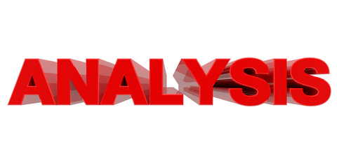 ANALYSIS word on white background 3d rendering
