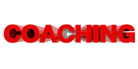 COACHING word on white background 3d rendering