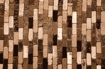 Two-tone brick wall color for vintage decorated as the abstract textured and background