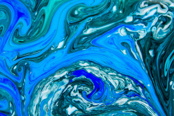 Beautiful abstract painting is a painting technique Ebru .Turkish Ebru style on the water with acrylic paints wring wave.Stylish combination of luxury.Contemporary art marble liquid texture