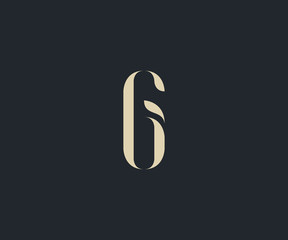 luxury letter G initial  logo design element