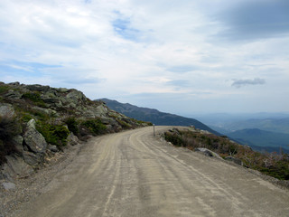 Winding road through the mountains