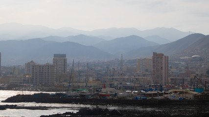 costa de la ciudad de Antofagasta, mirando hacia la ciudad