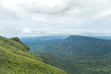 Mountain scenery, Phu Thap Boek name Scenery of grasslands and forests in national parks, Thailand