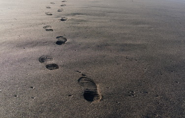 footprints in sand