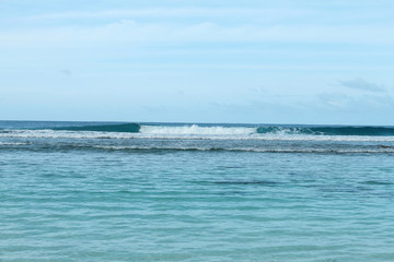 sea waves and blue sky