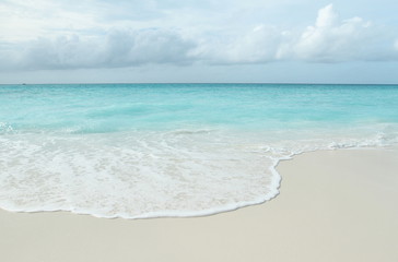 tropital white beach and blue sea