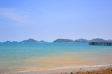 Beautiful sea view and island in sunny day.