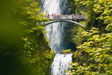 Multnomah Falls is the most visited natural recreation site in the Pacific Northwest, Columbia...