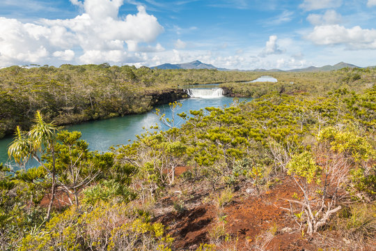 La Madeleine Waterfalls In The Plaine Des Lacs Nature Reserve, New Caledonia