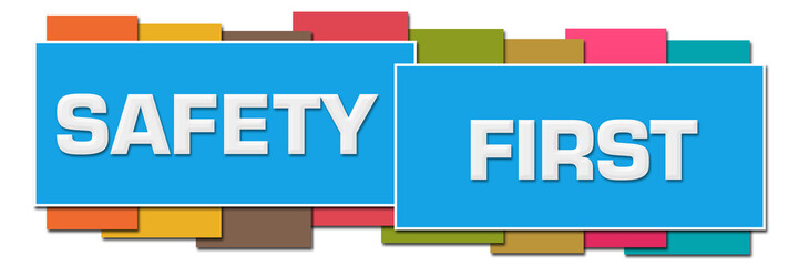 Safety First Colorful Horizontal Squares Boxes 