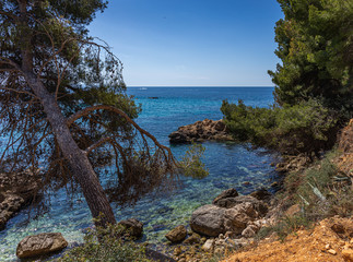 Fototapeta na wymiar Seascape, South coast of Mallorca
