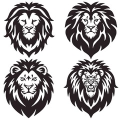 Lion Logo Set Collection. Premium Design Vector Illustration Pack 