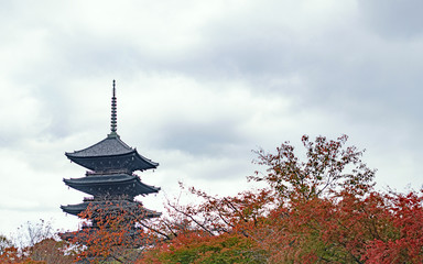 古都京都 東寺の秋景色