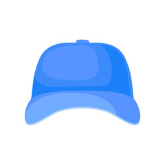 Blue cap. Vector illustration on white background.