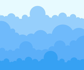 Sky and clouds. Vector illustration.
