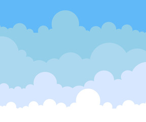 Sky and clouds. Vector illustration.