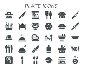 plate icon set