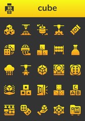 cube icon set