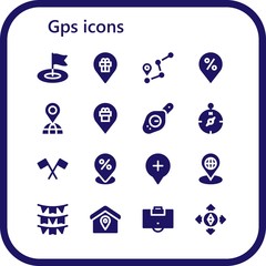 gps icon set