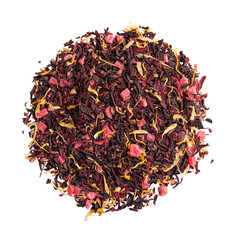 dried herbal tea isolated on a white background, top view