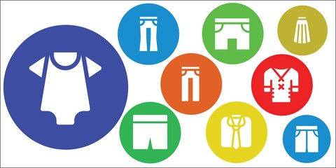 trousers icon set