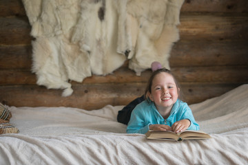 little girl and book