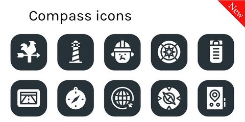 compass icon set