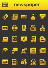 newspaper icon set