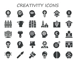 creativity icon set