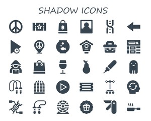 shadow icon set