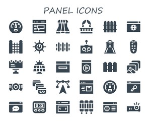 panel icon set