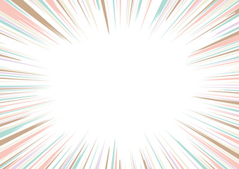 Obraz premium 集中線 パステルカラー