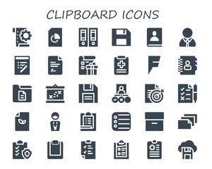clipboard icon set
