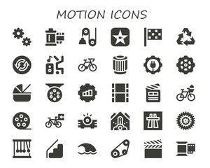 motion icon set