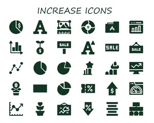 increase icon set