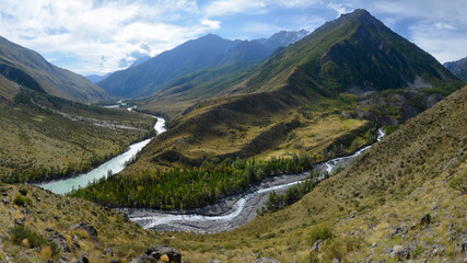 Gorgeous mountainous landscape. Argut river valley is one of the most beautiful places in region....