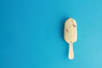 Ice cream chocolate white chocolate and black chocolate chips